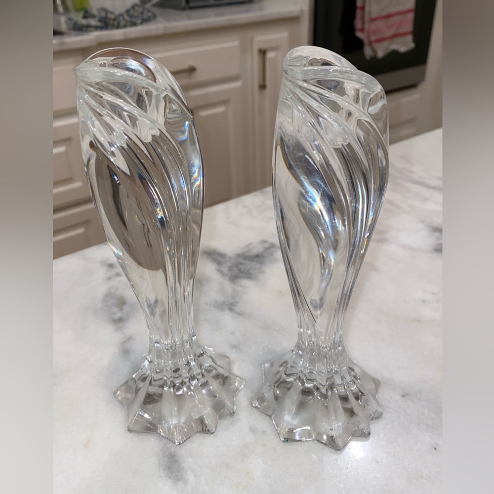 Pair of vintage Lenox Crystal Candle sticks